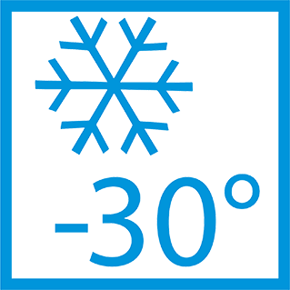 Működés garévtált akár la -30 °C